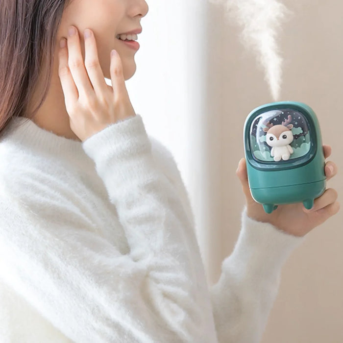 LOCOCK M23 250ML USB Rechargeable LED Night Light Silent Mist Air Humidifier for Home, Office - Green - 2