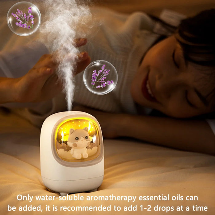 LOCOCK M23 250ML USB Rechargeable LED Night Light Silent Mist Air Humidifier for Home, Office - Green - 5