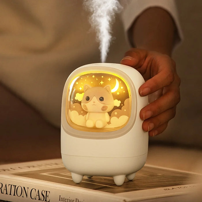LOCOCK M23 250ML USB Rechargeable LED Night Light Silent Mist Air Humidifier for Home, Office - Green - 7