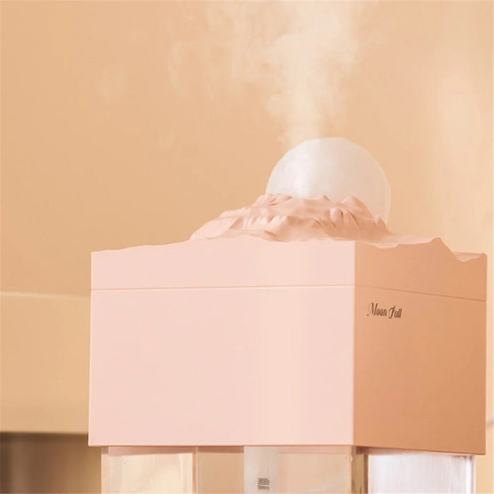 K-31 Moon Fallen Night Light USB Mist Diffuser Home Office Desktop Air Humidifier (CE RoHS FCC Certificated) - Pink - 3
