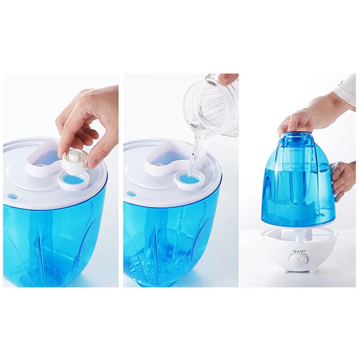 4L Dual Nozzle Home Air Humidifier with LED Light Aromatherapy Diffuser Mist Maker for Bedroom Office - 5