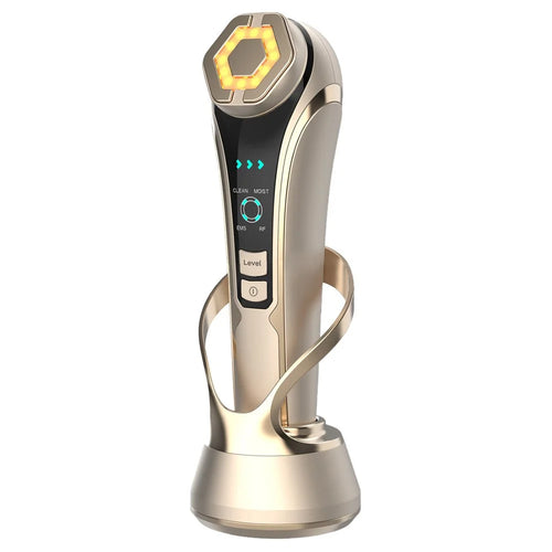 RF Face Lifting Machine EMS Pulse Therapy Device Skin Rejuvenation Micro Current Wrinkle Remover - Champagne - 1