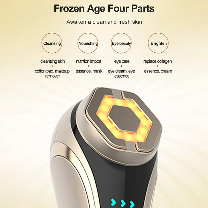 RF Face Lifting Machine EMS Pulse Therapy Device Skin Rejuvenation Micro Current Wrinkle Remover - Champagne - 2