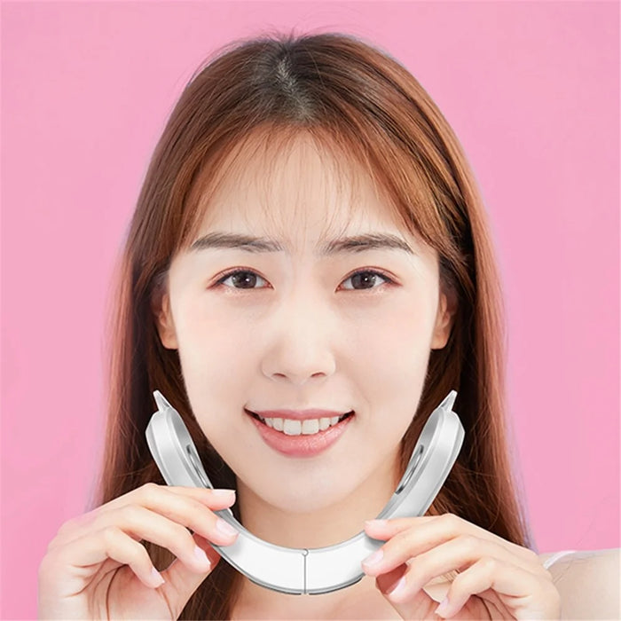 S121 Microcurrent EMS Face Slimming Instrument Facial Lifting Massage V-face Beauty Device - White - 3