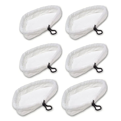 6PCS Home Clean Steam Mop Reusable Replacement Microfiber Cleaning Pads Washable Cloths for Steamboy H2O - 1