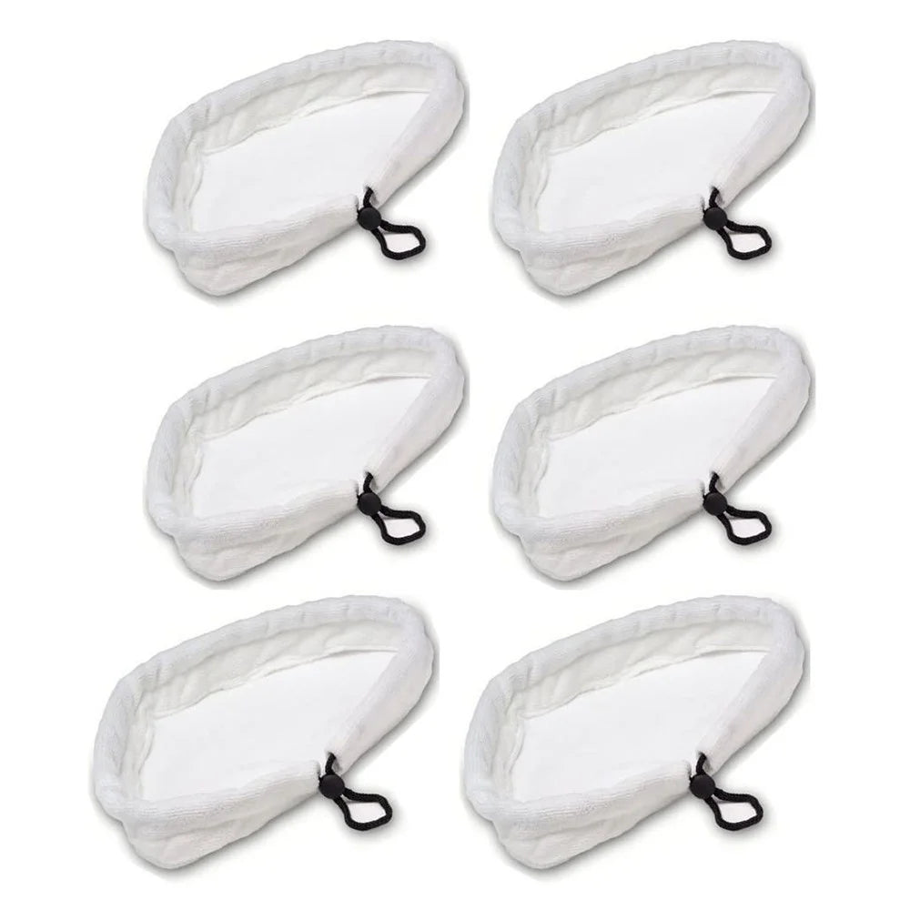 6PCS Home Clean Steam Mop Reusable Replacement Microfiber Cleaning Pads Washable Cloths for Steamboy H2O - 1