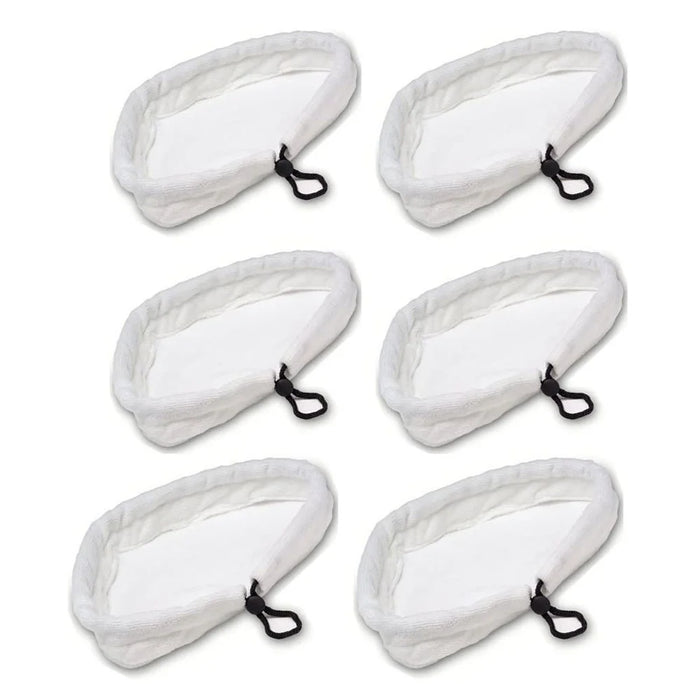 6PCS Home Clean Steam Mop Reusable Replacement Microfiber Cleaning Pads Washable Cloths for Steamboy H2O - 1