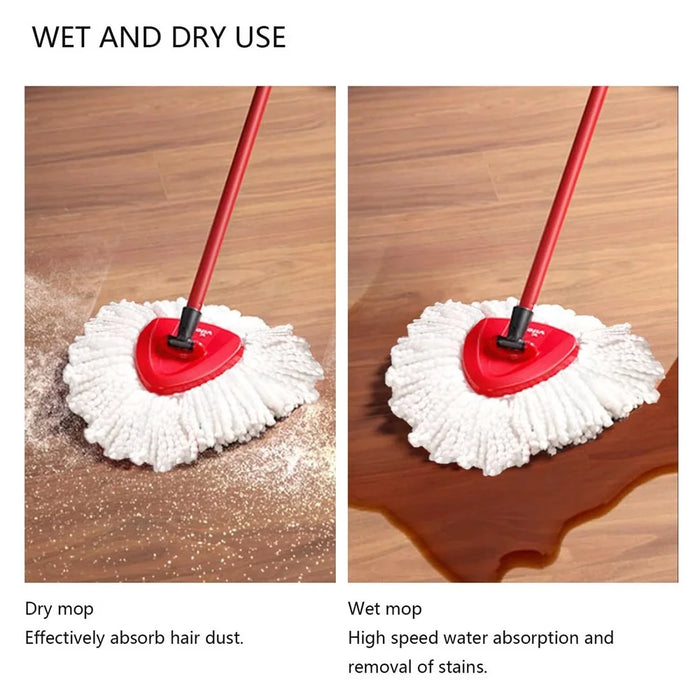 For O-Cedar / Vileda 4Pcs Triangle Spin Mop Cloth Dry / Wet Dual Use Replacement Head - 4