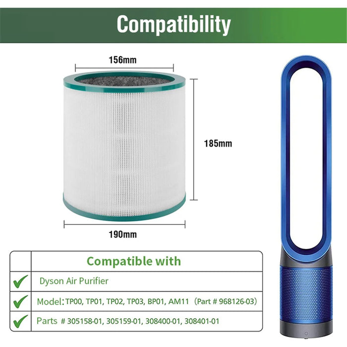 PM2.5 HEPA Filter for Dyson Air Purifier TP00 / TP01 / TP02 / TP03 / AM11 / DP02 Activated Carbon Purifier Filter - 7