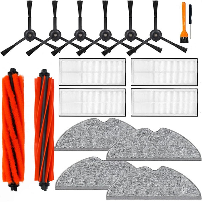 17Pcs / Set For Roborock S8 / S8+ / S8 Pro Ultra Vacuum Cleaner Main Brush HEPA Filter EU Version Mop Cloth Kit - 1