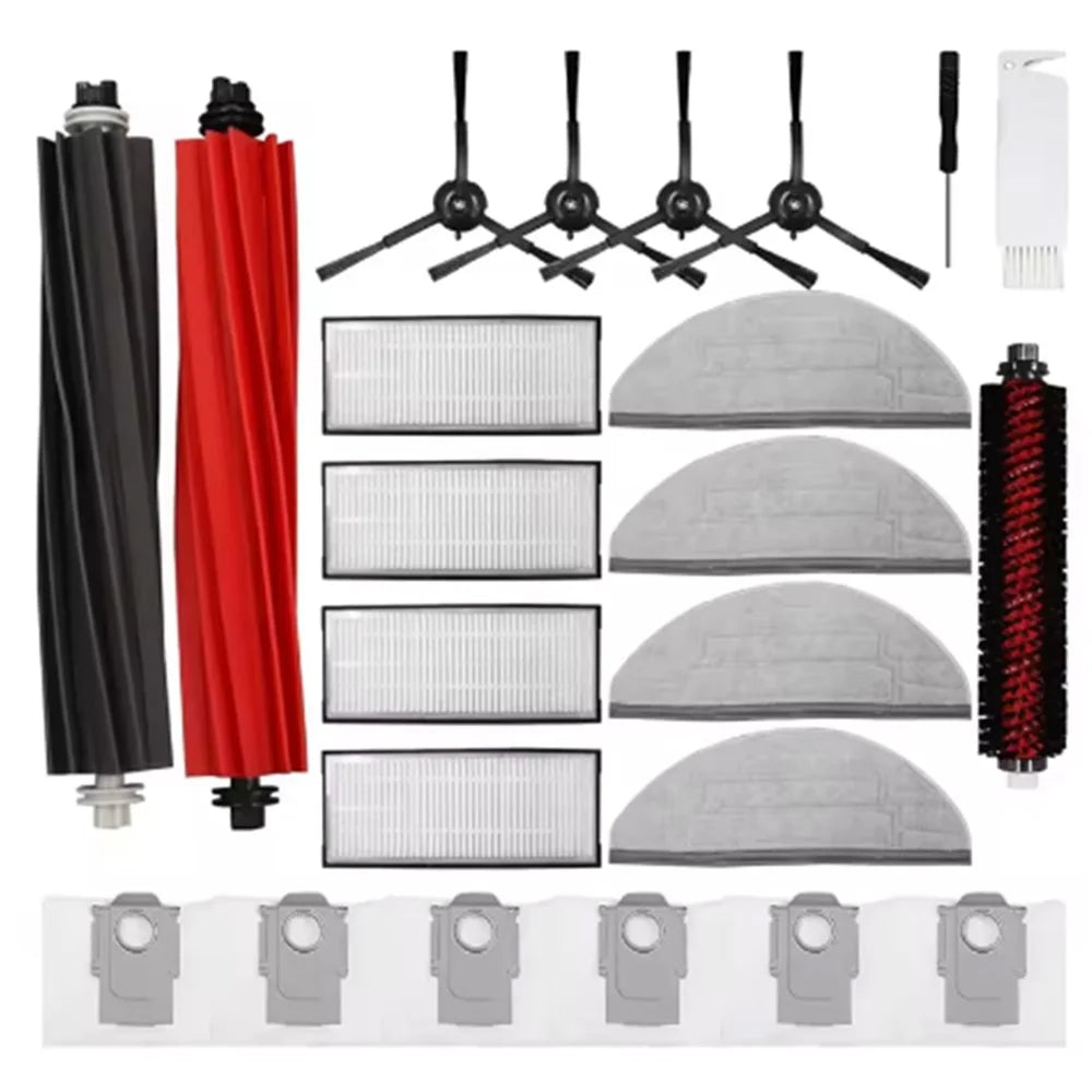 20Pcs / Set For Roborock S8 Pro Ultra Main Brush HEPA Filter US Version Mop Cloth Dust Bag Vacuum Cleaner Kit - 1
