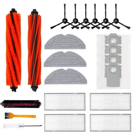 21Pcs / Set Accessories for Roborock S8 Pro Ultra Sweeping Robot Main Brush Filters Mop Cloth Side Brushes Kit - 1