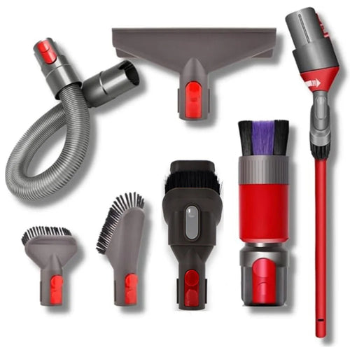 For Dyson V15 / V12 / V11 / V10 / V8 / V7 7Pcs / Set Soft Hard Brush Hose Crevice Brush Vacuum Cleaner Accessories - 1