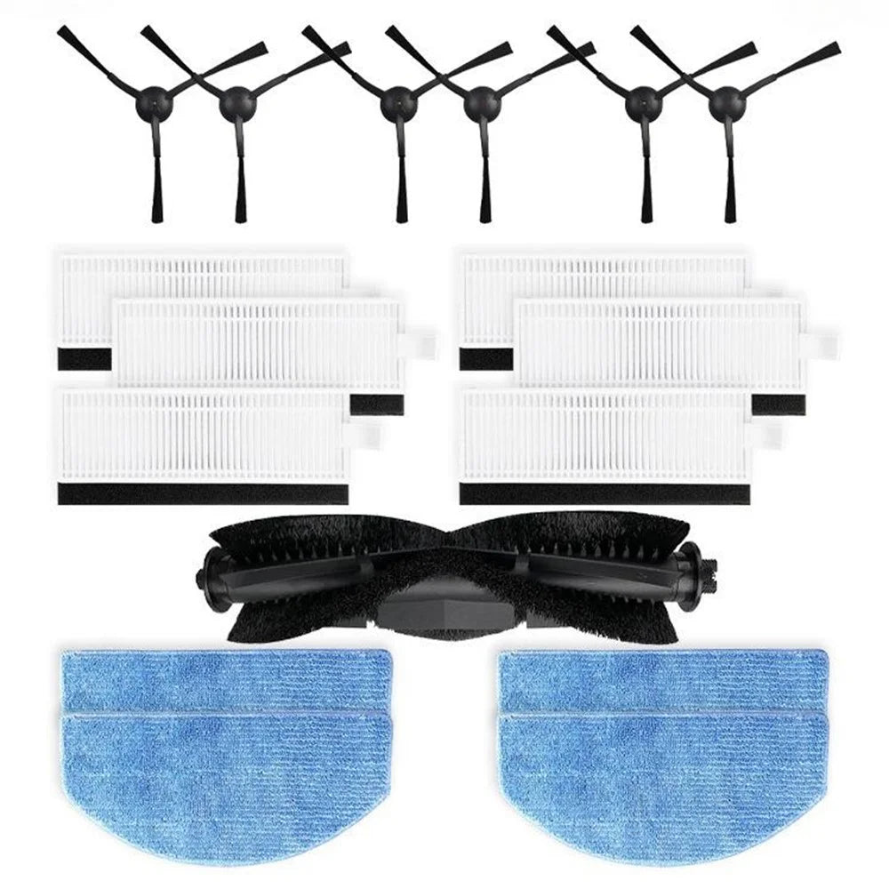 For Tikom G8000Pro / G8000 / Honiture G20 Pro / G20 Sweeping Robot Main Brush Side Brush Filter Rag 17Pcs / Set Accessories - 1