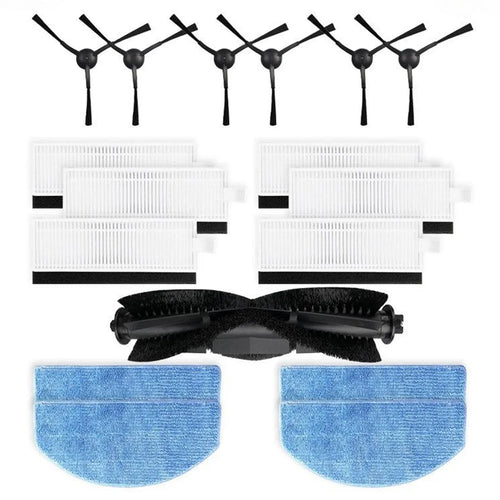 For Tikom G8000Pro / G8000 / Honiture G20 Pro / G20 Sweeping Robot Main Brush Side Brush Filter Rag 17Pcs / Set Accessories - 1
