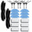 For Tikom L9000 / Lubluelu SL60 Sweeping Robot 2 Main Brushes + 6 Side Brushes + 6 Filters + 6 Rags Accessories Set - 1