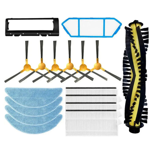 For Tesvor X600 / X500 Pro / X500 / M1 / T8 / M6 Sweeping Robot Side Brushes Main Brush Filters Rags Pre Filter 17Pcs / Set Accessories - 1