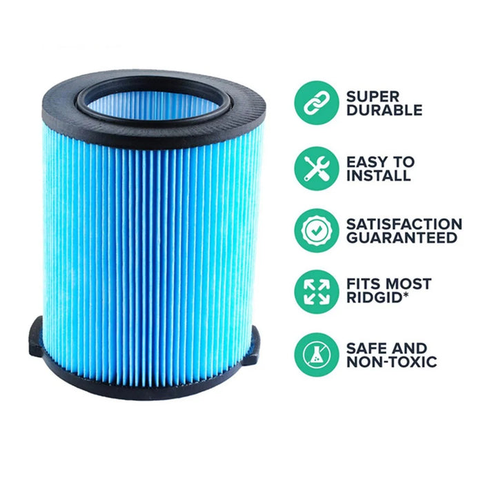 Replacement Filter for Ridgid VF5000 / WD1450 / WD0970 / WD1270 Vacuum Cleaner Cartridge Filter - 4