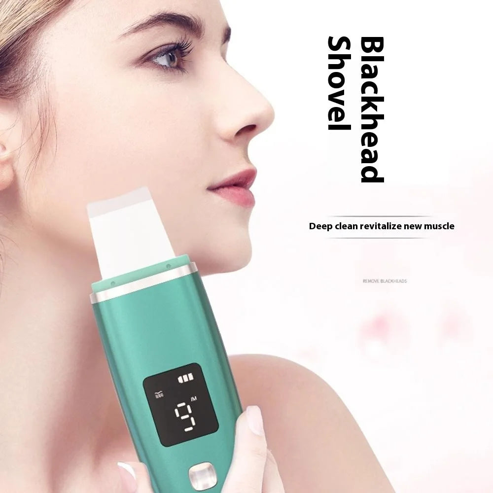 C1 Ultrasonic Shovel Household Blackhead Beauty Instrument Iontophoresis Pore Cleaning Instrument Gift - Green - 3