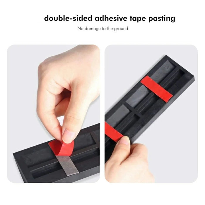 JUNSUNMAY Threshold Ramp Kit for Ecovacs / Irobot / Mijia / Dreame Robot Vacuum Modular Slope Silicone Strips - Black - 5
