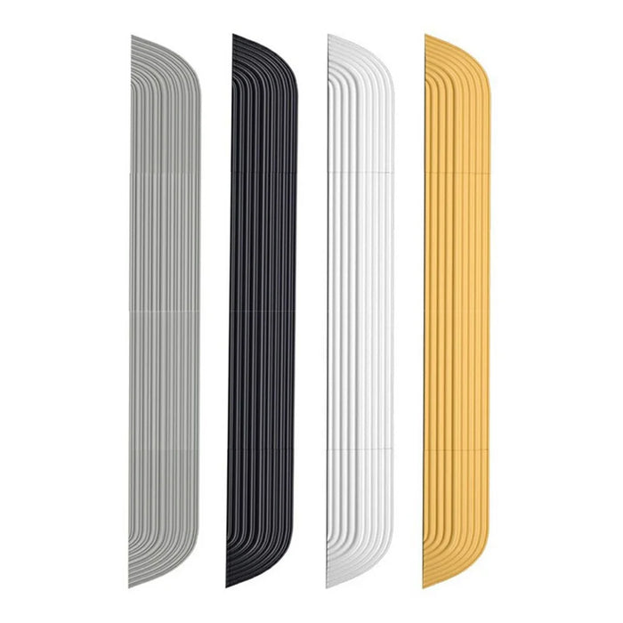 JUNSUNMAY Threshold Ramp Kit for Ecovacs / Irobot / Mijia / Dreame Robot Vacuum Modular Slope Silicone Strips - Black - 6