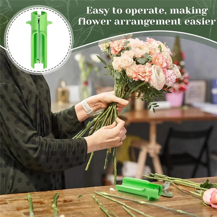 Handheld Rose Thorn Remover Portable Stem Stripper Tool for Gardening Flower Arrangement - Green - 3