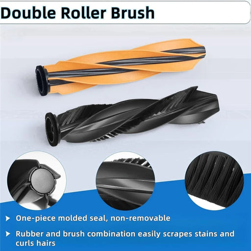 1 Pair For Dreame X50 Ultra / L50 Ultra / L40s Pro Ultra / X50 Master Vacuum Cleaner Roller Brush Set Deep Cleaning Replacement Parts - 2