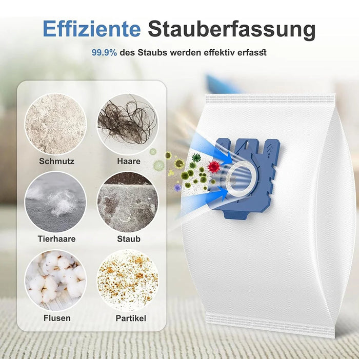 12Pcs Dust Bag for Miele C1 / C2 / C3 / S2 / S5 / S8 / S227 / S240 / S270 / S280 Vacuum Cleaner Dust Collect Bag Replacement Part - 6