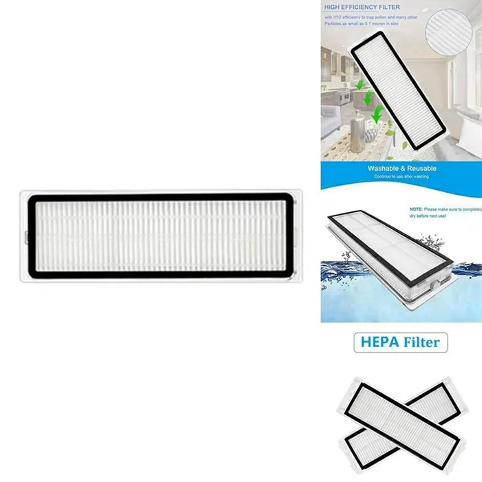 4Pcs / Set For Dreame Bot L10s Ultra / S10 Pro Vacuum Cleaner Main Brush Side Brush HEPA Filter Mop Cloth - 4