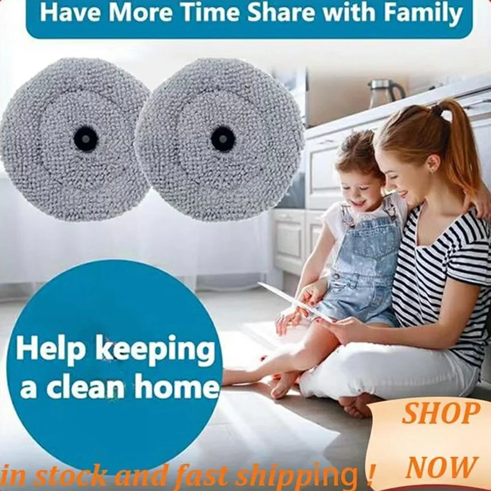 For Roborock G30 / Saros 10 Robot Vacuum Cleaner Small Mop Cloth Replacement Cleaning Pad - 2