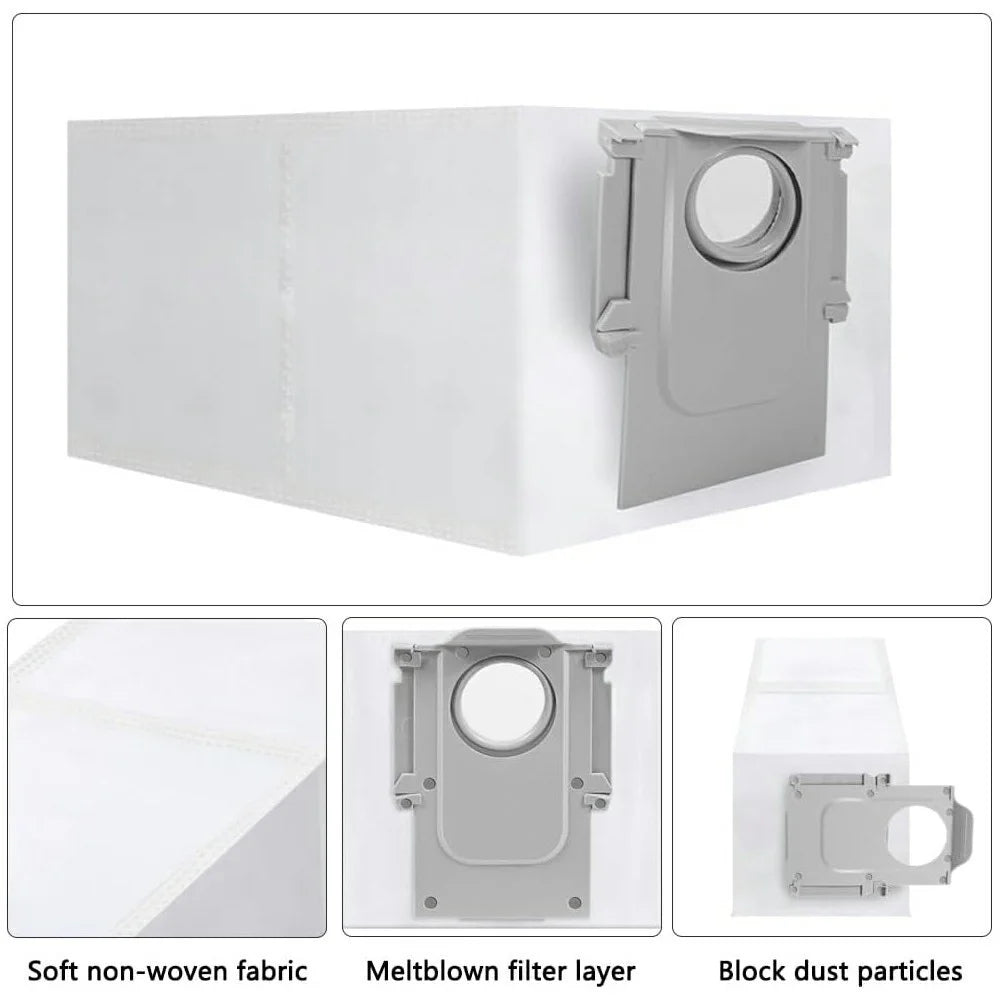 Dust Bags For Roborock T7S / T7S+ /  G20 / G10 / G10S / G10S Pro /  G10S Pure / S7 /  S7 Max / S70 / S75 Robot Vacuum Cleaner Accessories - 5