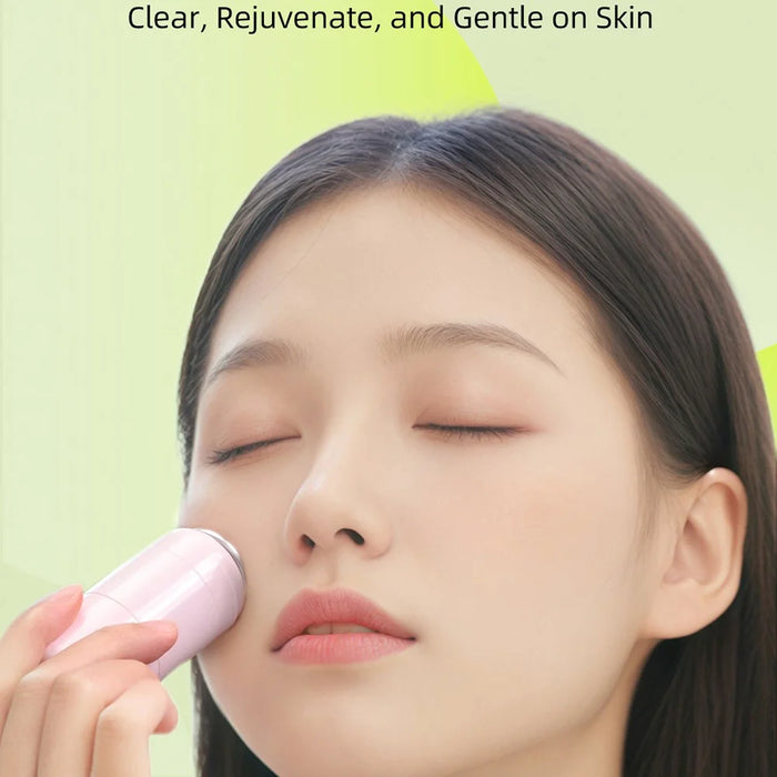 KICA PFCB Electric Pore Cleaner IPX6 Waterproof Ultrasonic Vibration Massage Facial Cleansing Device - Light Pink - 3