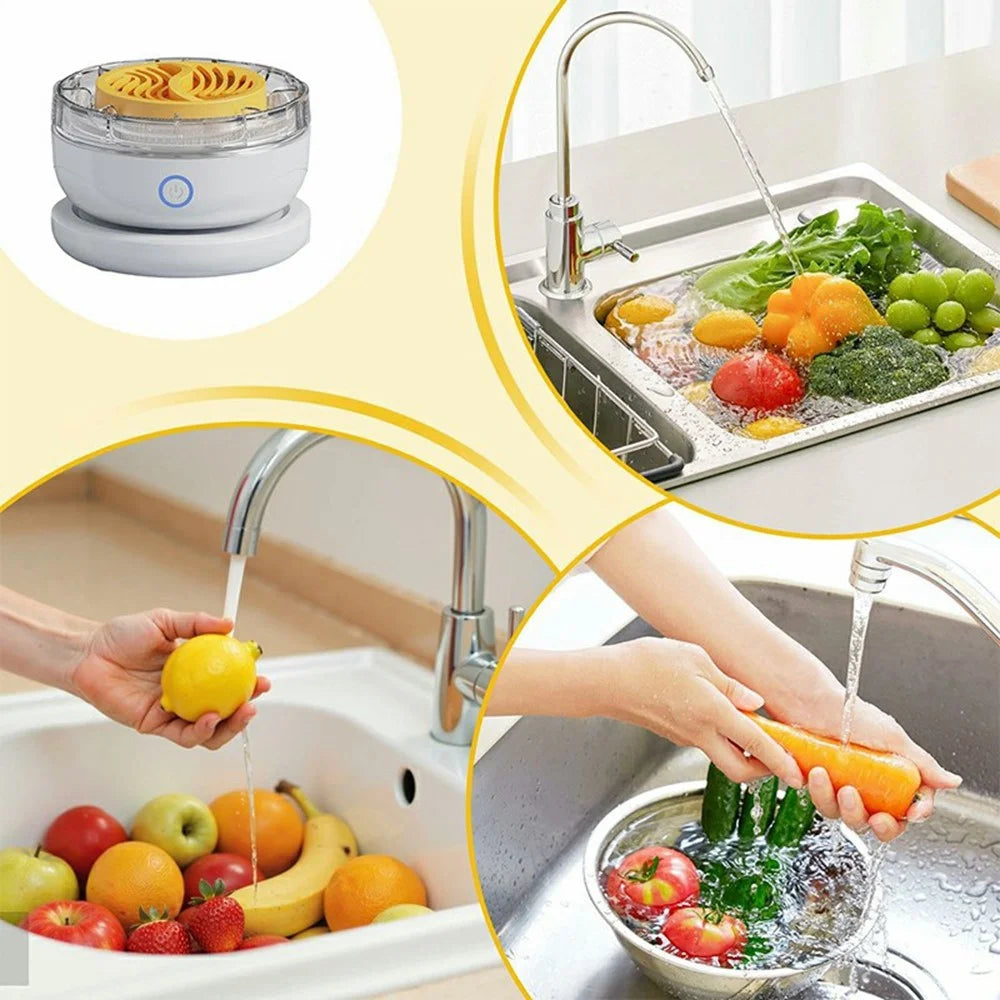 Wireless Fruit Vegetable Cleaner Purifier Food Washer Electrolysis Sterilizer Pesticide Remover Disinfection Machine - 3