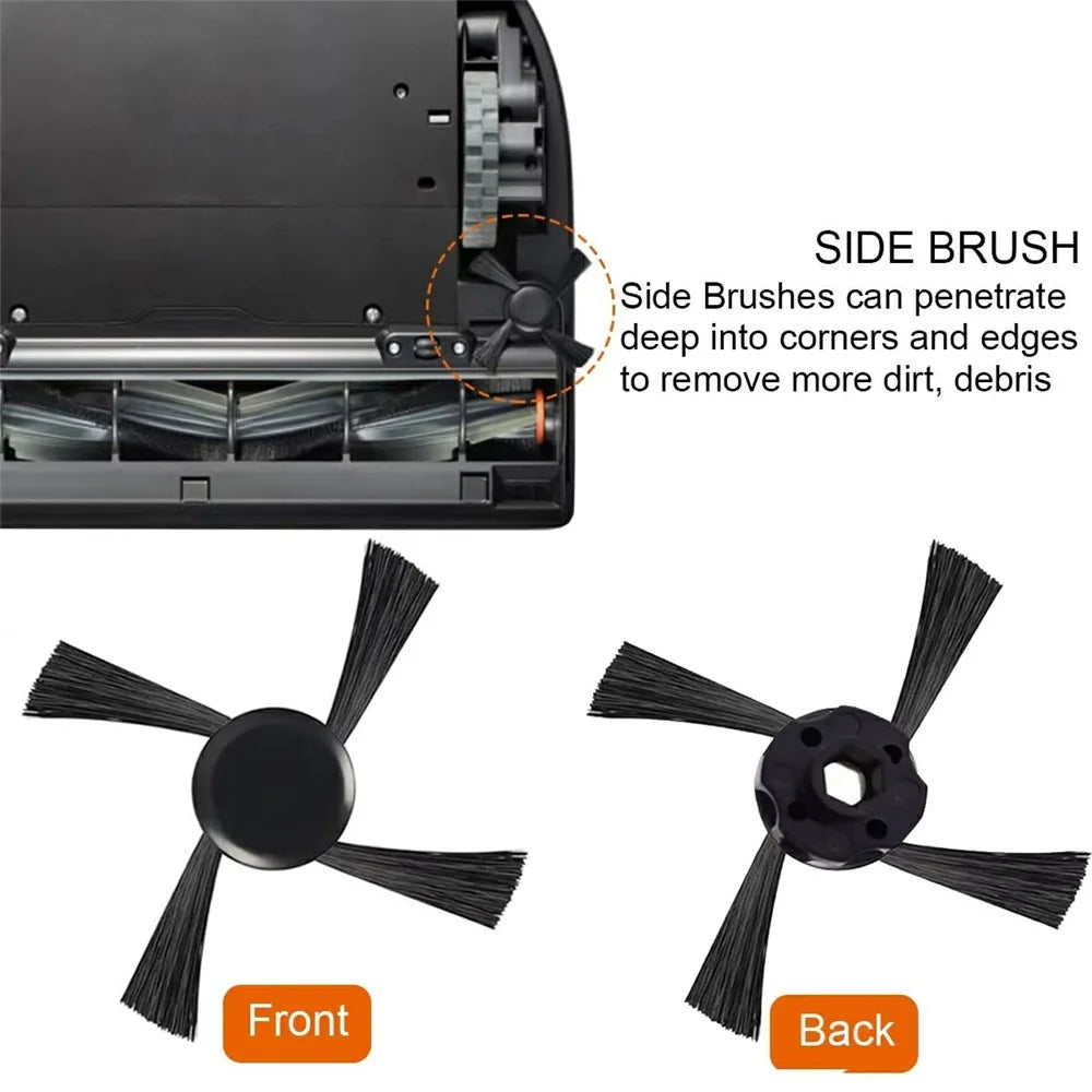 2Pcs Four Arm Side Brush for Neato Botvac D70E / D75 / D80 / D85 Robot Vacuum Edge Cleaning Accessories - 4