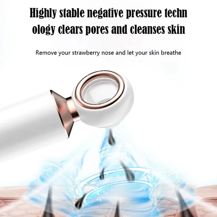 2061 Visual Blackhead Remover USB Rechargeable Face Pore Cleaner with 3 Suction Heads - 4