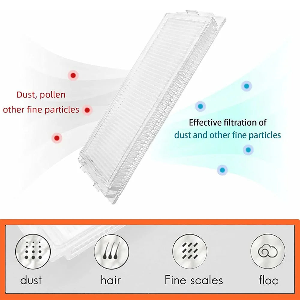 5Pcs Replacement Part Kit for Xiaomi Mijia Robot Vacuum Mop 2S / Mop P / Mop Pro / XMSTJQR2S / STYTJ02YM Main Brush Side Brush HEPA Filter Set - 2