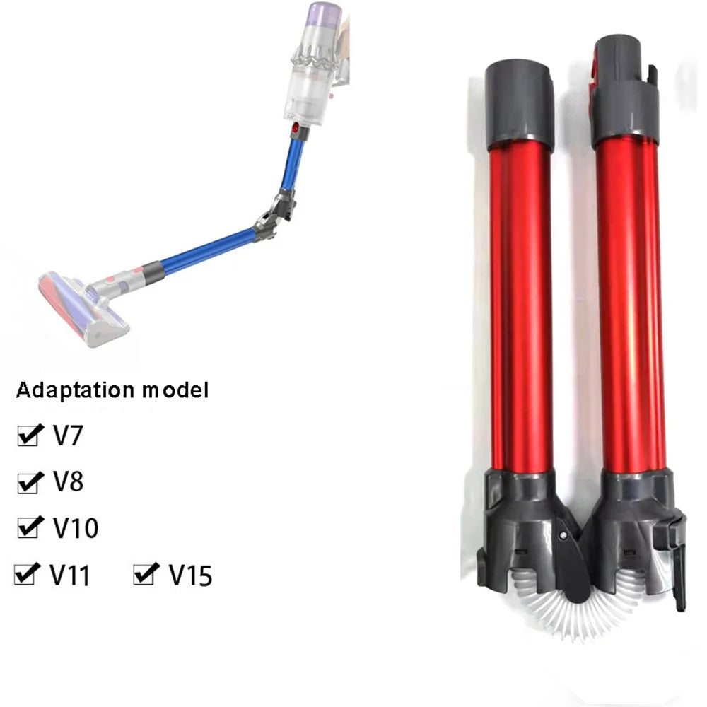 For Dyson V7 / V8 / V10 / V11 Vacuum Cleaner Foldable Extension Tube Aluminum Extension Pipe - Blue - 5
