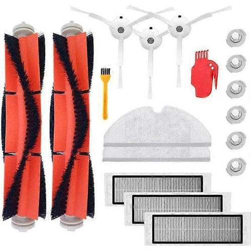 17Pcs Replacement Kit for Roborock S60 / S51 / S50 Vacuum Cleaner Main Brush Side Brush Mop Cloth Water Tank Filter Set - 1