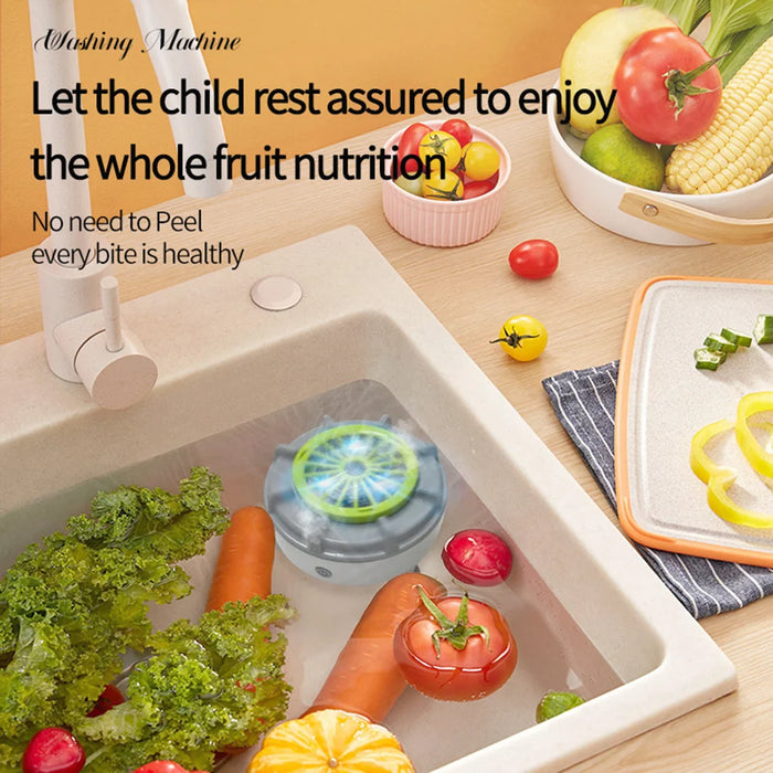 Kitchen Ultrasonic Fruit and Vegetable Washer Automatic Washing Machine Electric Food Purifier - 3