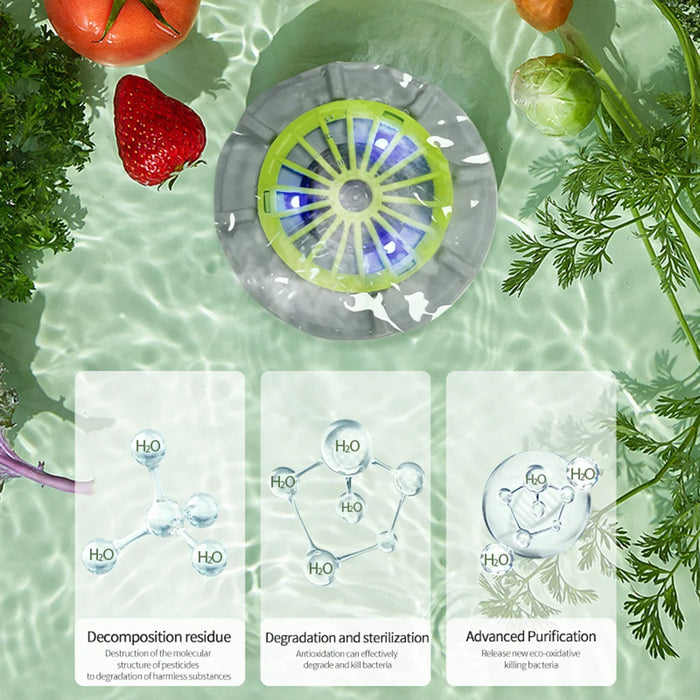Kitchen Ultrasonic Fruit and Vegetable Washer Automatic Washing Machine Electric Food Purifier - 4