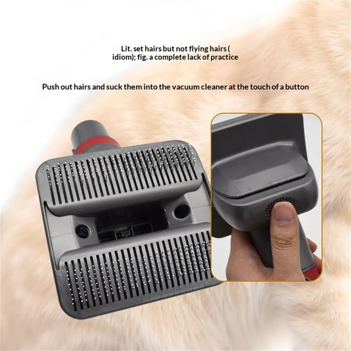 Dog Hair Vacuum Brush for Dyson V15 / V11 / V10 / V8 / V7 Cordless Vacuum Pet Grooming Tool - Grey - 3