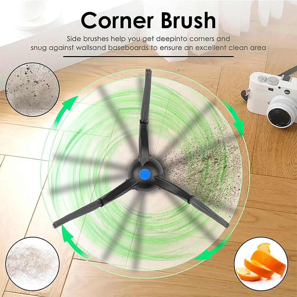 JUNSUNMAY 6Pcs Side Brush for Ecovacs Deebot T50 Pro  /  T50 Max  /  T50 Omni  /  T50 Pro Omni Robot Vacuum Cleaning Parts - 2