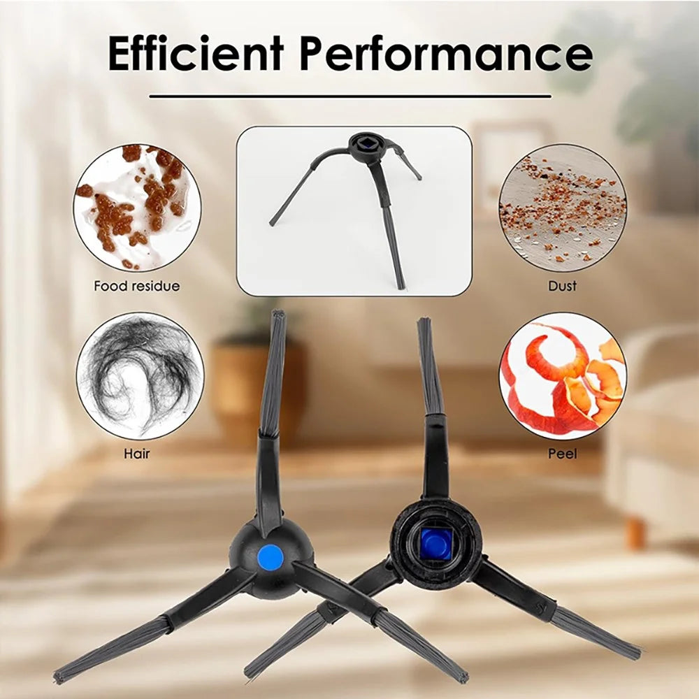 JUNSUNMAY 6Pcs Side Brush for Ecovacs Deebot T50 Pro  /  T50 Max  /  T50 Omni  /  T50 Pro Omni Robot Vacuum Cleaning Parts - 3