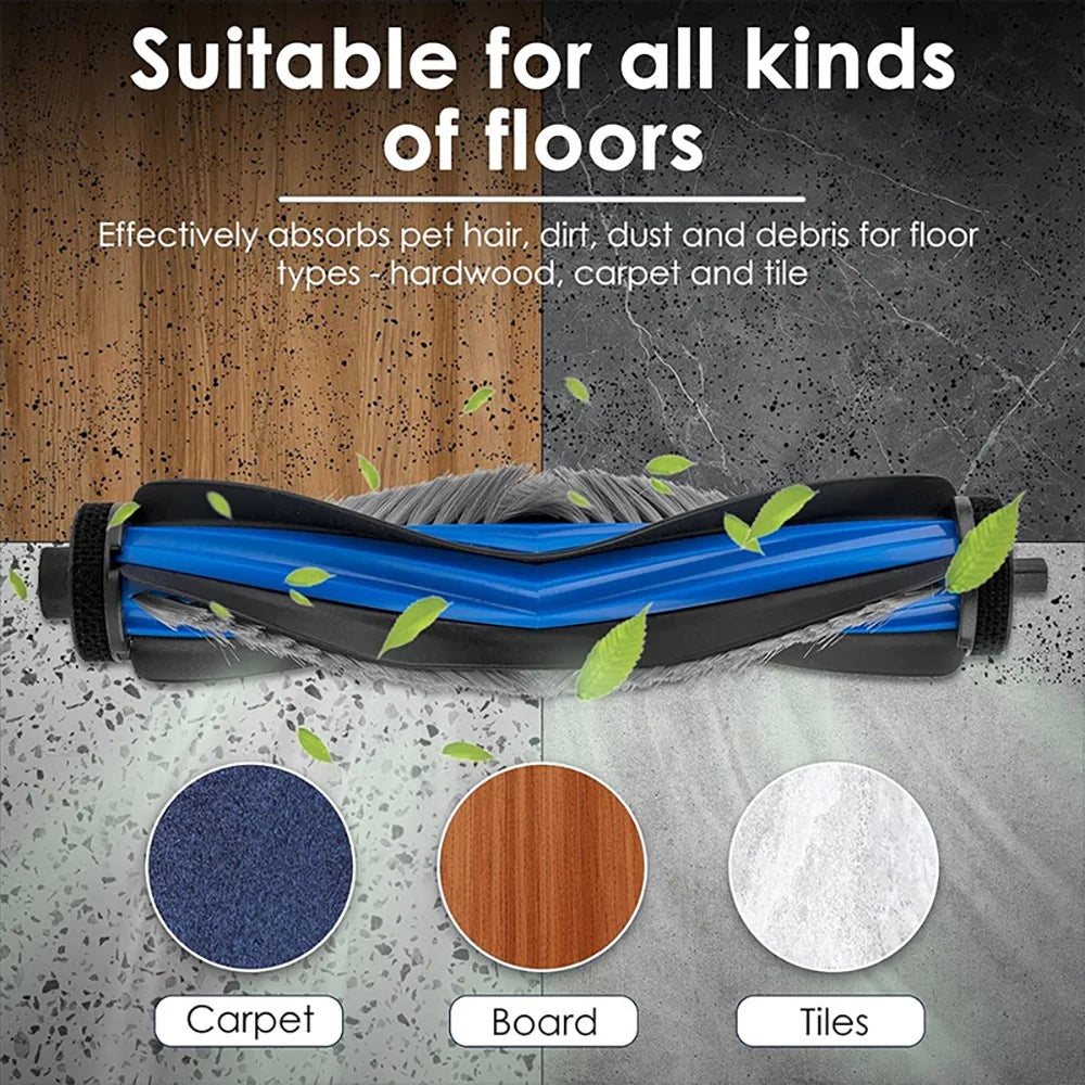 JUNSUNMAY 2Pcs Main Brush for Ecovacs Deebot T50 Pro  /  T50 Max  /  T50 Omni  /  T50 Pro Omni Robot Vacuum Roller Brush - 2