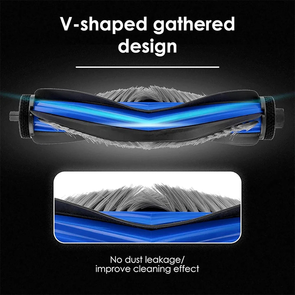 JUNSUNMAY 2Pcs Main Brush for Ecovacs Deebot T50 Pro  /  T50 Max  /  T50 Omni  /  T50 Pro Omni Robot Vacuum Roller Brush - 3