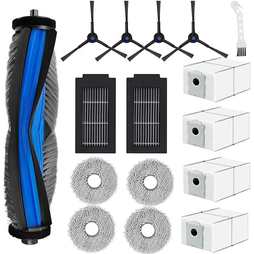 JUNSUNMAY 16Pcs  /  Set Replacement Parts Kit for Ecovacs Deebot T50 Pro  /  T50 Max  /  T50 Omni  /  T50 Pro Omni with Main Brush HEPA Filter Mop Pad Dust Bag - 1