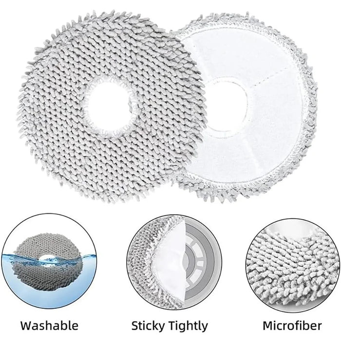 JUNSUNMAY 16Pcs  /  Set Replacement Parts Kit for Ecovacs Deebot T50 Pro  /  T50 Max  /  T50 Omni  /  T50 Pro Omni with Main Brush HEPA Filter Mop Pad Dust Bag - 4