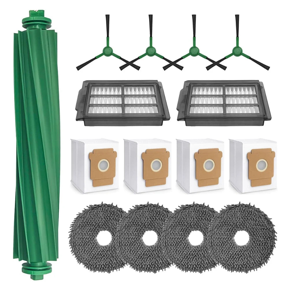 JUNSUNMAY 15Pcs / Set For iRobot Roomba Plus 505 Combo  /  405 Combo Replacement Parts Kit with Main Brush Filter Dust Bag Mop Pad - 1
