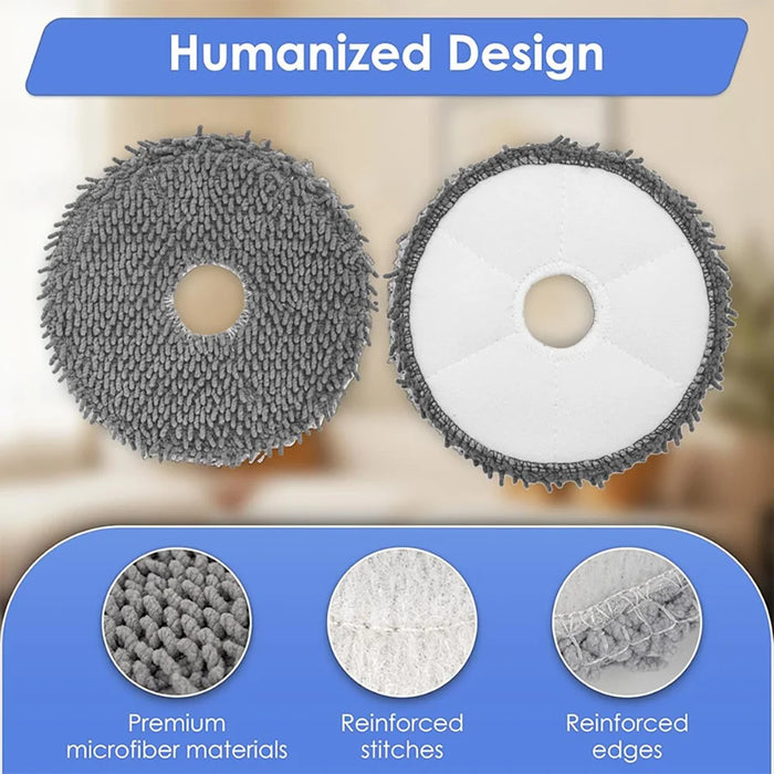JUNSUNMAY 4Pcs For iRobot Roomba Plus 505 Combo  /  405 Combo Washable Mop Pads Robot Vacuum Replacement Part - 4