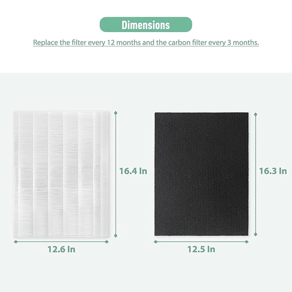 For WINIX 115115 / 5300 / 6300 / 5300-2 / 6300-2 / P300 / C535 Replacement Cleaning HEPA Air Purifier Filter - 6